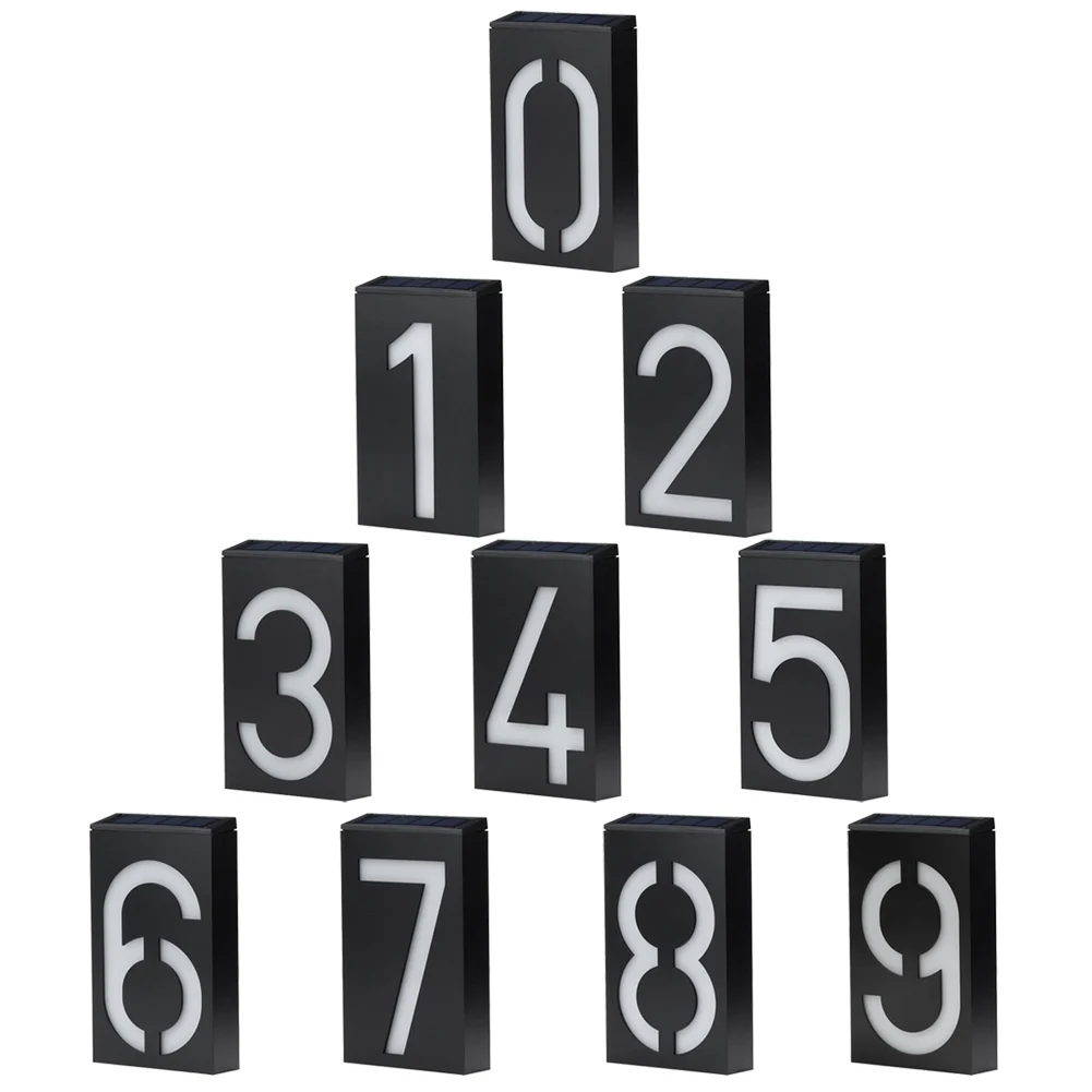 

Solar Power 6 LED Light Sign House Hotel Door Address Plaque Number Digits Plate 88 WWO66