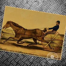 Vintage poser estampado retro pintura de historia a caballo gráfico viejo cafe bar decoración clásica foto etiqueta de la pared de 42x30cm