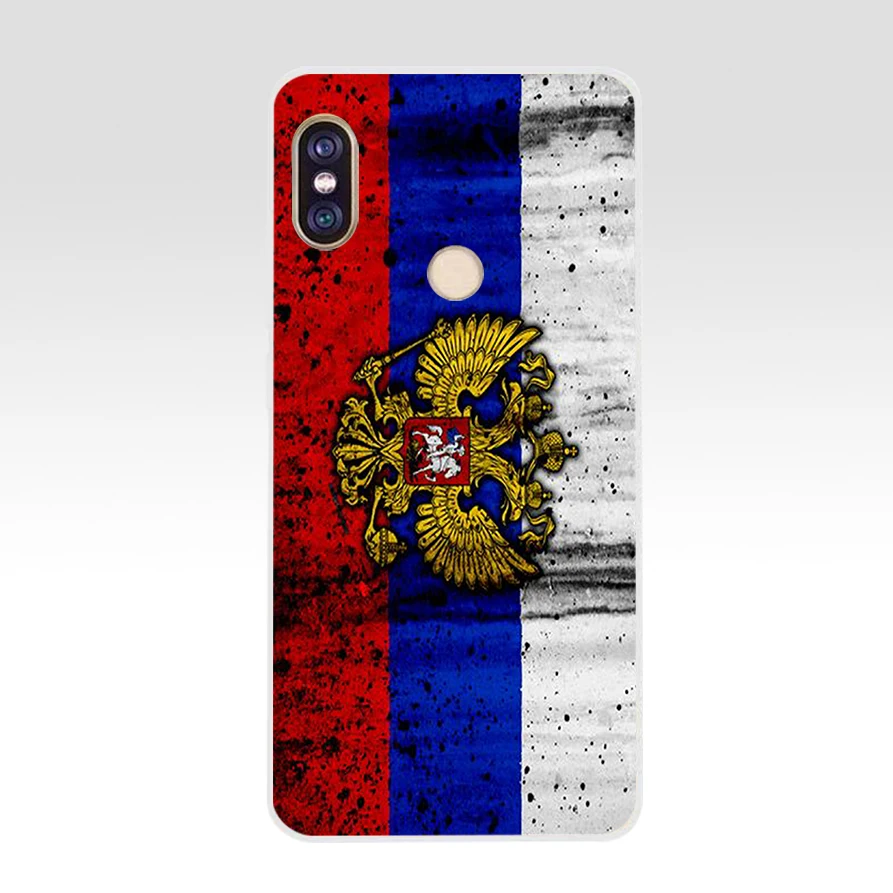 Мягкий силиконовый чехол из ТПУ с эмблемой российского флага 084AA для телефона xiaomi