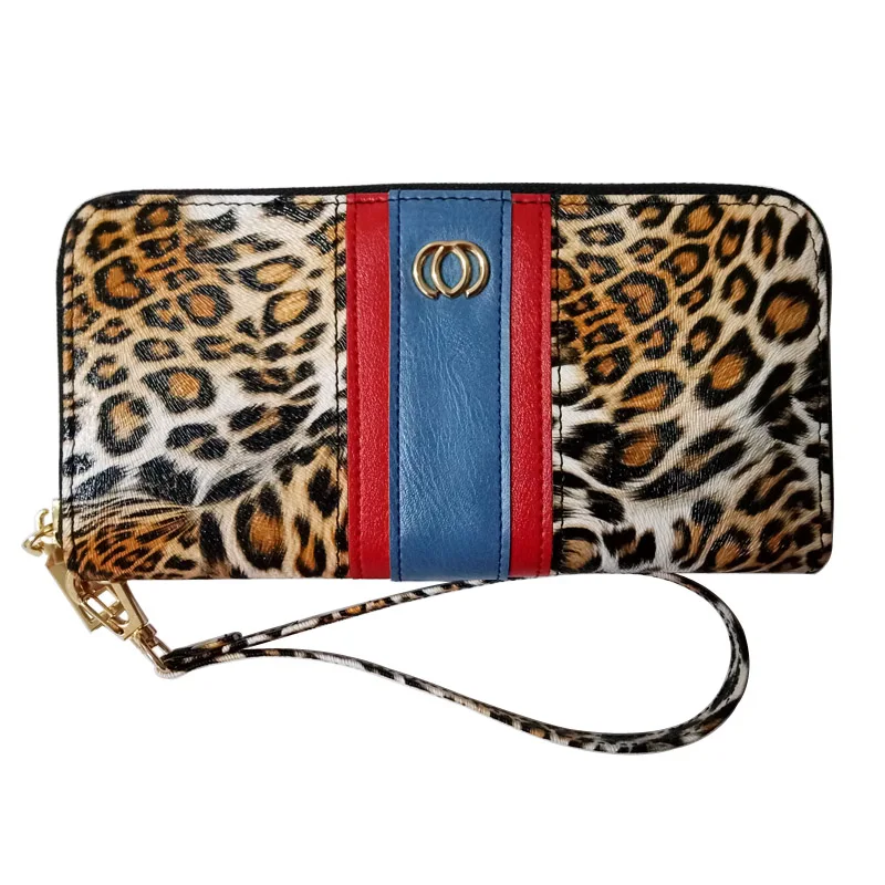Yellow leopard Модный патч-браслет, женский длинный клатч, кошелек с леопардовым принтом из искусственной кожи, удобный кошелек на молнии, Женский карман для телефона, держатель для карт Carteira - Цвет: Yellow leopard