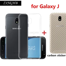 

Lot Carbon Sticker Soft Silicone Clear TPU Case for Samsung Galaxy J3 J5 J7 2017 J4 J6 2018 Anti-Scratch Cover Peronal Customize