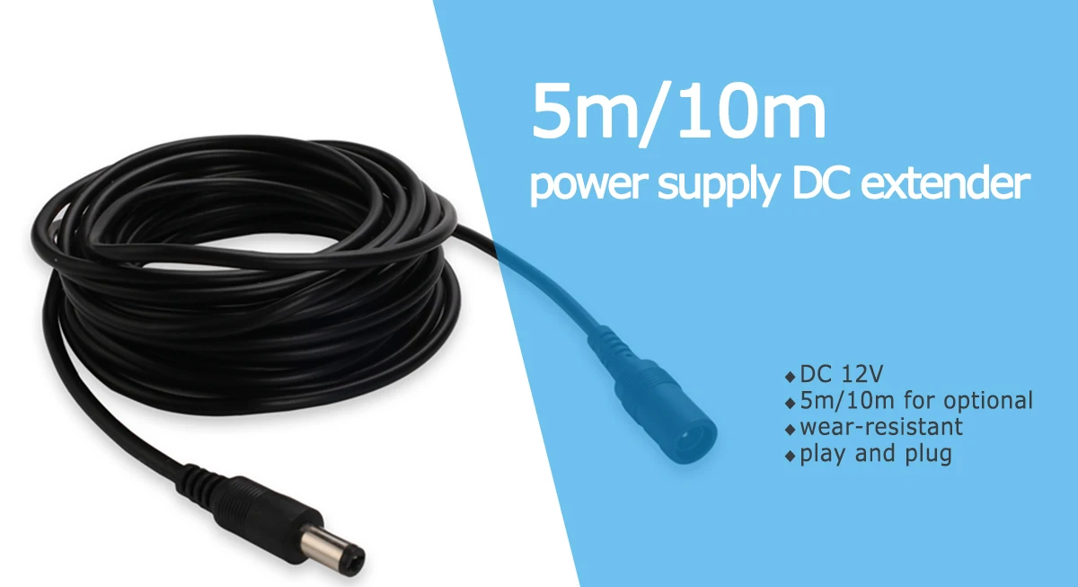 5 м или 10 м удлинитель питания для ANRAN HD беспроводной для камеры наблюдения 5,5 мм x 2,1 мм стандартный кабель постоянного тока