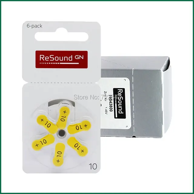 60 x Resound Hearing Aid Batteries 10 a10 10A p10 PR70 1.45v Germany