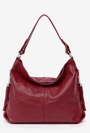 2018 New Fashion Soft Real Genuine Leather Tassel Women's Handbag Ladies Shoulder Tote Messenger Bag Purse Satchel Black White 26