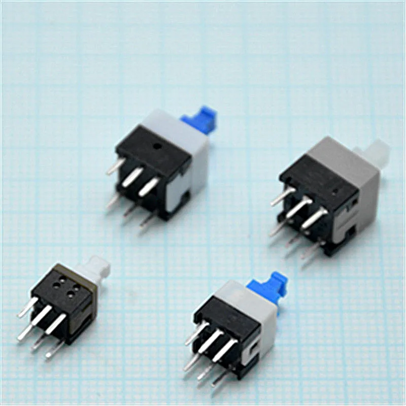 

40PCS/LOT 5.8*5.8 7*7 8*8 8.5*8.5mm Self Locking Push Tactile Power Micro Switch Kit 6 Pin Button Switches Each 10PC Latching