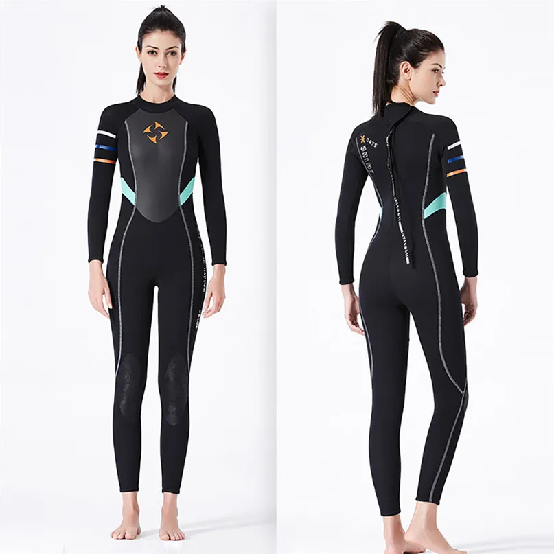 Wetsuits Women 3mm Diving Suit Full Body Scuba Wetsuit Surf Swimming Jumpsuit One piece Swimsuit #2P22 (15)
