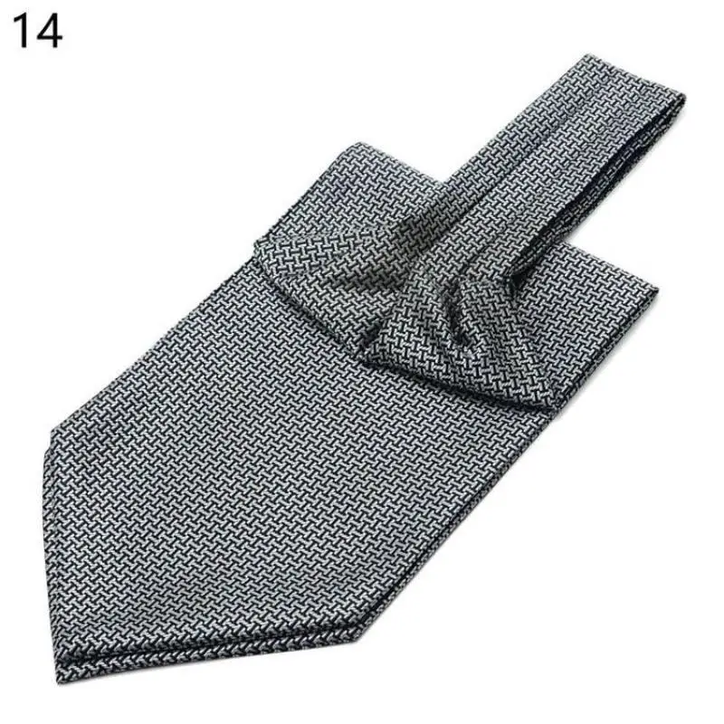 Men's  cravat suit silk scarf business collar wide tie retro pattern shirt scarf wedding party accessories