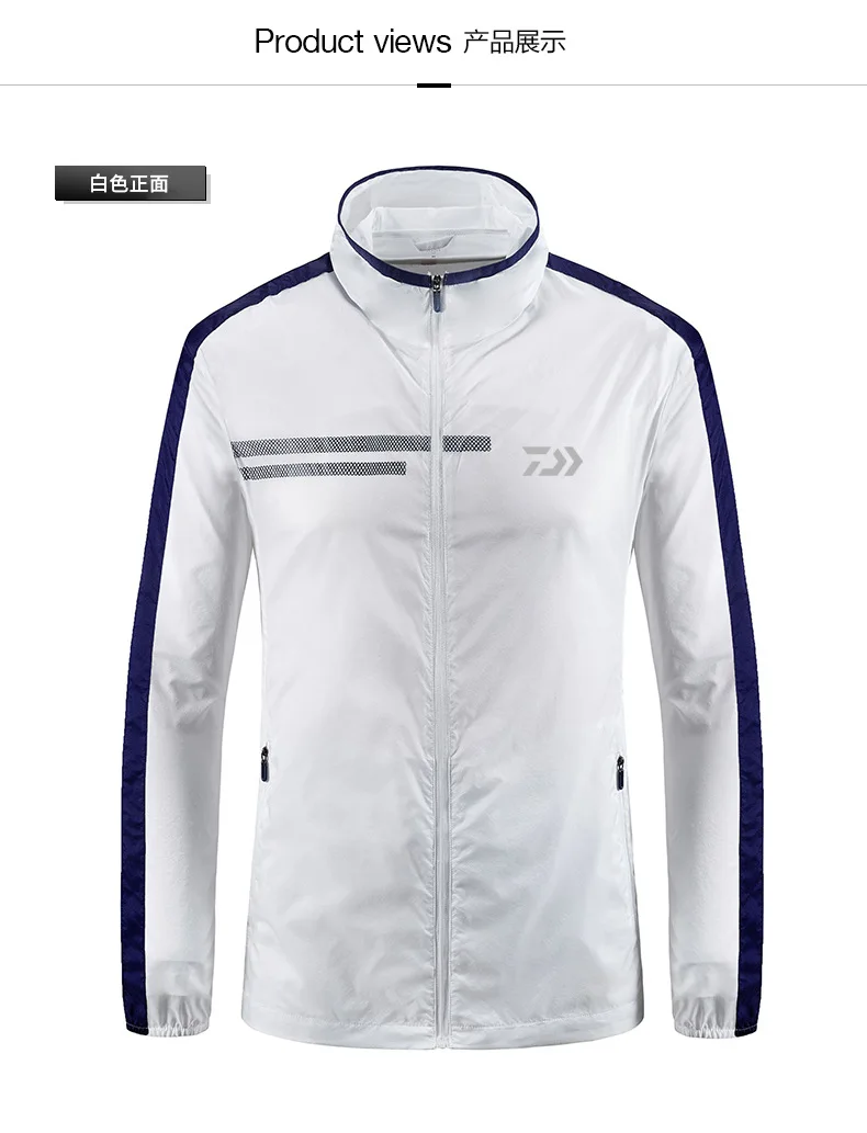 Roupas de Pesca ao ar Acampamento com Capuz Jaquetas de Seda Gelo à Prova Daiwa Livre Secagem Rápida Hidrofóbica Roupas Casuais Respirável Dwaterproof Água 5 Esporte e Lazer