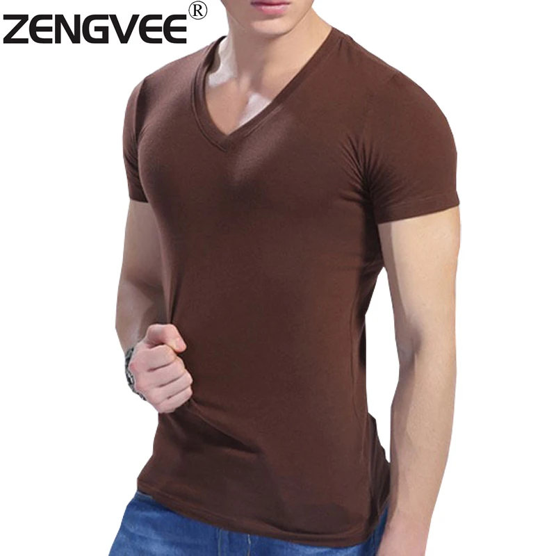 Men's Modal V Neck Undershirts Comfortable for Hot Summer(M L XL XXL