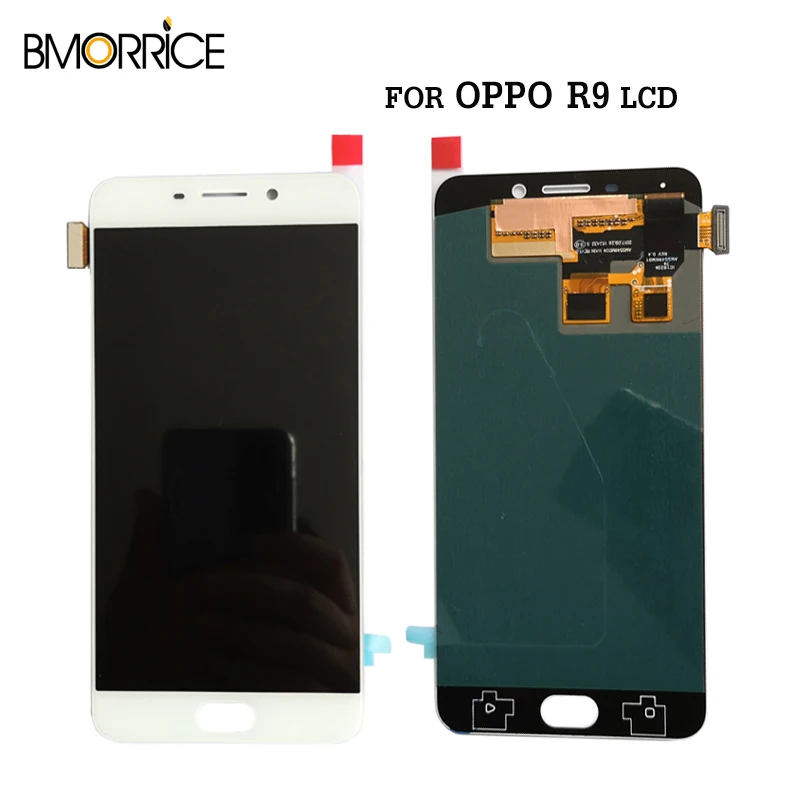 

For OPPO R9 OEM AMOLED LCD Display Touch Screen Digitizer OLED Glass Full Assembly Replacement White No Frame