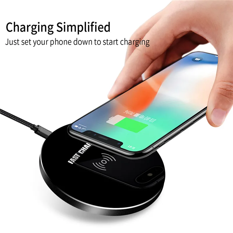 New Fast Wireless Charger For Apple Iphone 8 PLUS X Iphone8 Case