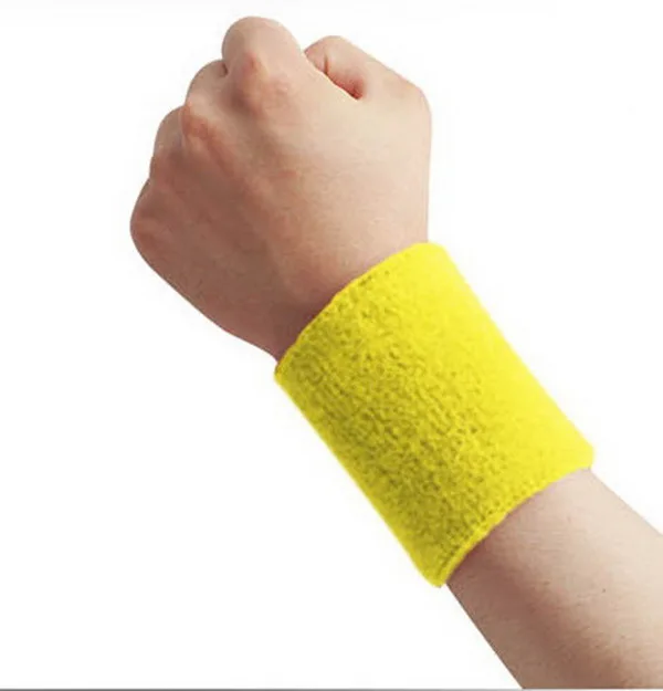 AOLIKES 6 шт./лот Йога волейбол теннис Sweatband повязка на запястье поддержка гимнастические накладки для ладоней Налобные повязки zweetband pols для бега - Цвет: yellow