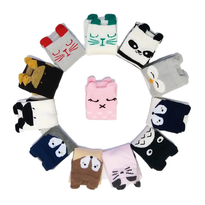 

Unisex Baby Girls Boys socks Toddler kids floor socks Infant Cotton Cute Cat/Fox/Mouse Anti-slip Soft Knee Slipper sock 12 Pairs