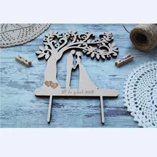 Индивидуальный деревянный Топпер для свадебного торта на заказ мистер и миссис инициалы Свадебный Топпер для торта с гравировкой Имя и Дата Любовь дерево Топпер