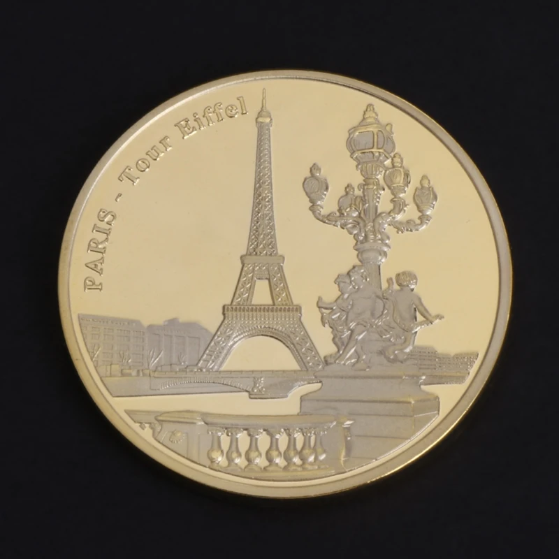 Commemorative Coin Paris Tower Building Collection Arts Gifts BTC Bitcoin Alloy collection enthusiasts