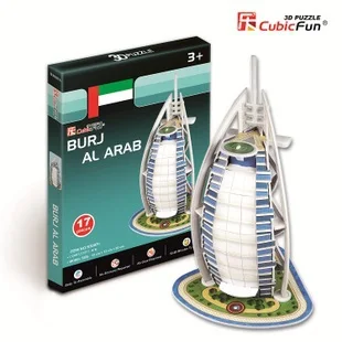 

Candice guo! 3D puzzle toy CubicFun 3D paper model jigsaw game mini BurjAl Arab 1pc