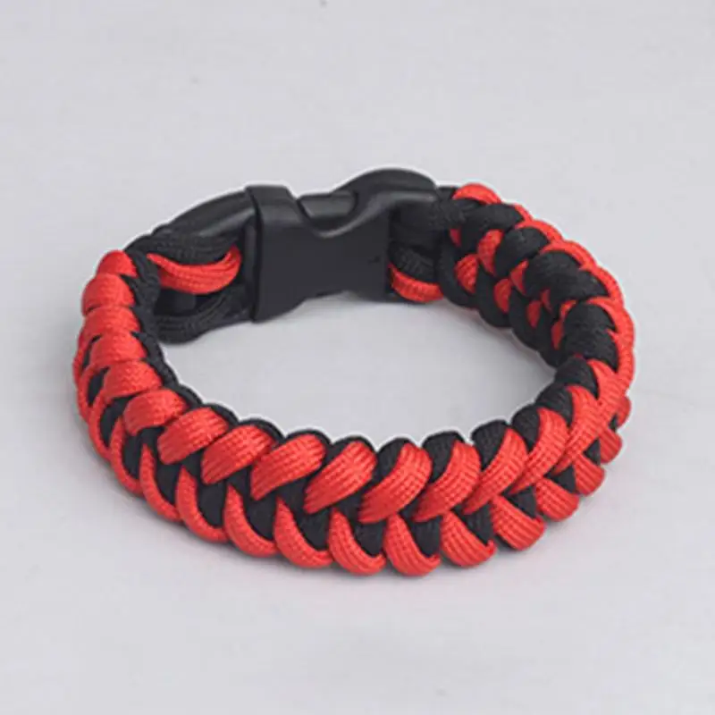 

Men Outdoor Survival Bracelet Parachute Cord Bracelet Hand Knitting Bracelet Fish Bone Pattern Drop Shipping with High Quality