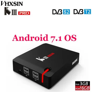 

MECOOL KIII PRO 5 PCS/LOT DVB-S2 DVB-T2 DVB-C Android 7.1 S912 Octa-core 3GB/16GB 4K BT 1000M LAN