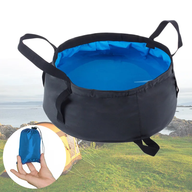 

8.5L Travel Washbasin Folding Footbath Portable Bucket Water Pot Camping Collapsible Water Bucket TB Sale
