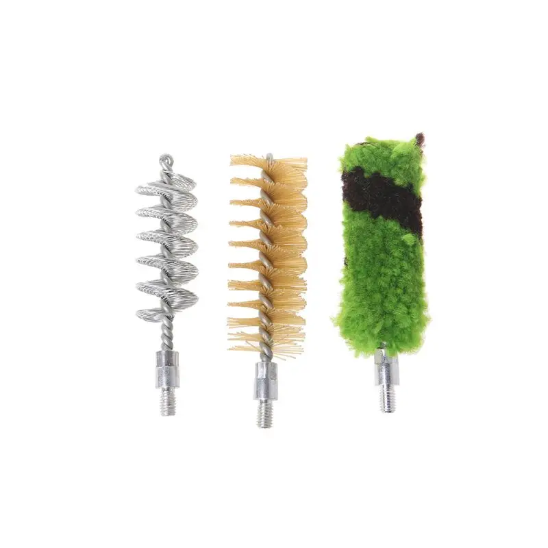 

3 Pcs/Set Professional Tactical Brush Head Tackle Cleaning Kit Hunting Shooting Airsoft Rifle Clean Steel Wire Replacement W20
