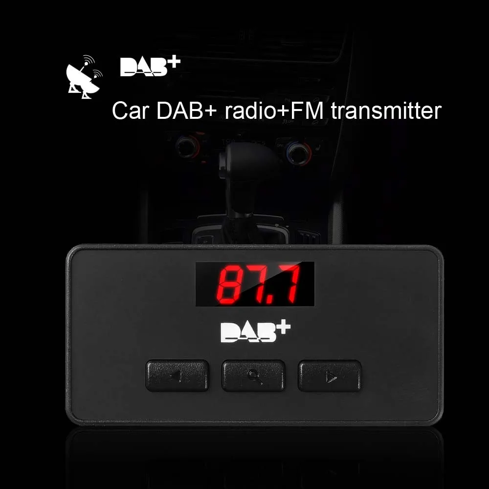 JINSERTA Мини цифровой DAB/DAB+ радио FM тюнер приемник Стик со светодиодный дисплей цифровой аудио вещания 3,5 мм AUX интерфейс