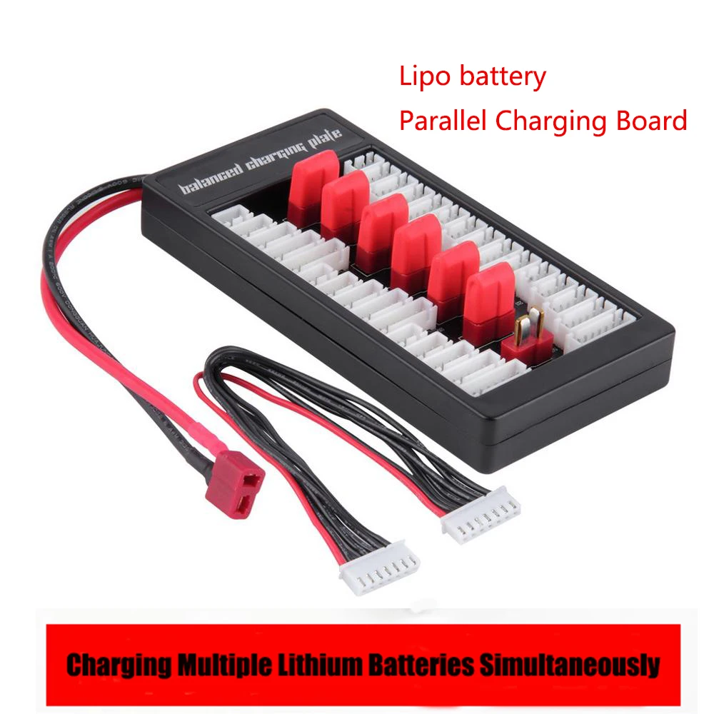 

T plug Lipo Parallel Charging Board parallel 6 batteries Charger Plate for Imax B6 B6AC B8 6 in1 RC FPV Quadcopter Free Shipping