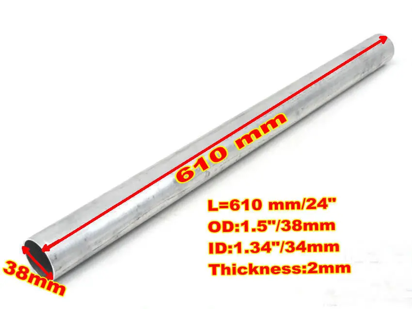 Заказать 2" дюймовый 38x34x600 мм 6061 T6 Алюминий трубы прямой тр...