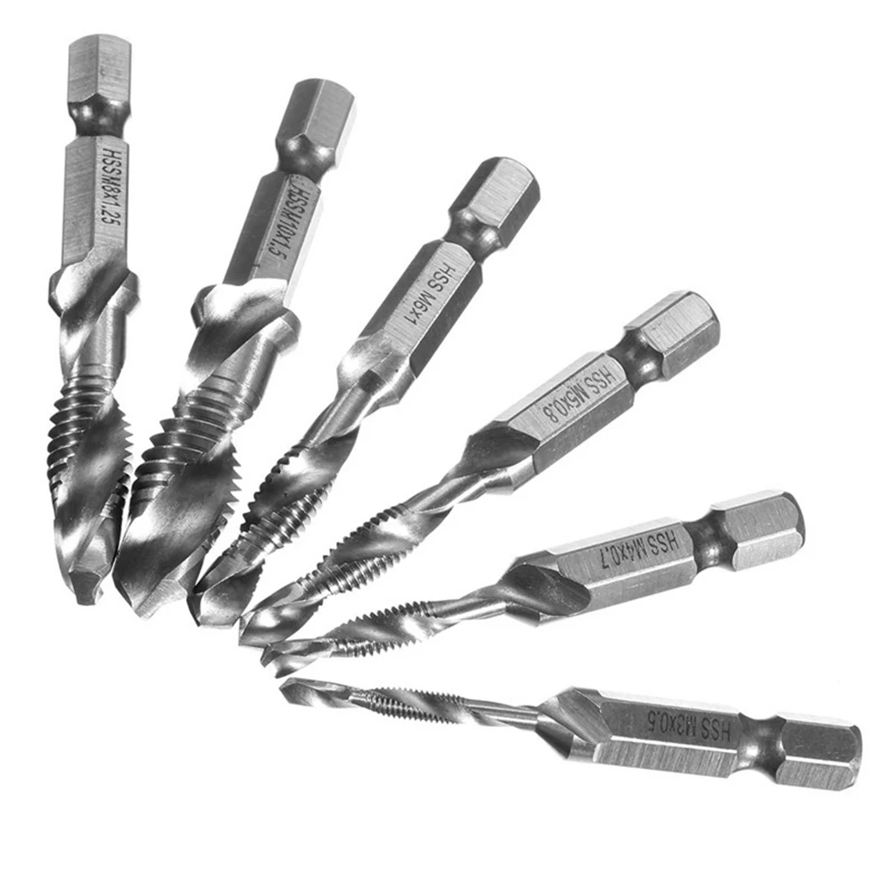 Сверло KKMOON 1 шт. 2 в 1/4 &quot шестигранный хвостовик быстрорежущая сталь метрическая