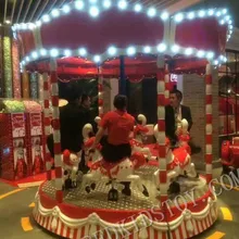 Электрическая карусель лошади Funfair электрические аттракционы Merry Go Round для взрослых и детей HZ16-273d