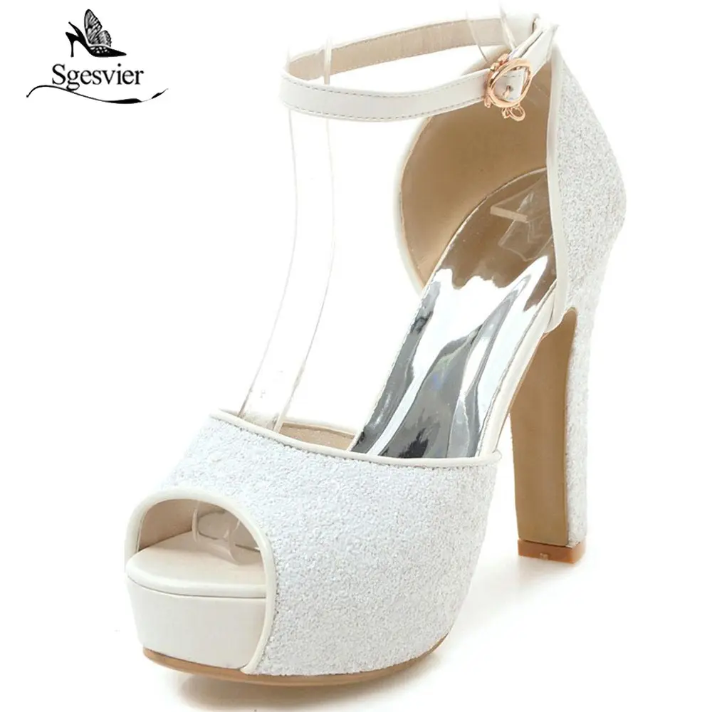 Женские босоножки на толстом каблуке с ремешком щиколотке и пряжкой размеры 31