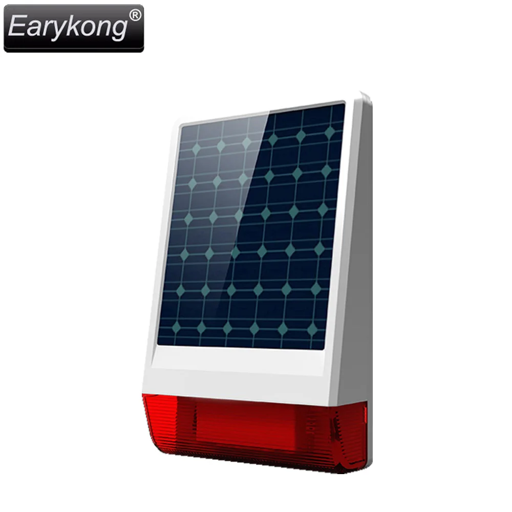 2017 High quality Wireless Solar Siren For GSM Alarm System / Home Burglar Alarm System Earykong Brand Free shipping 