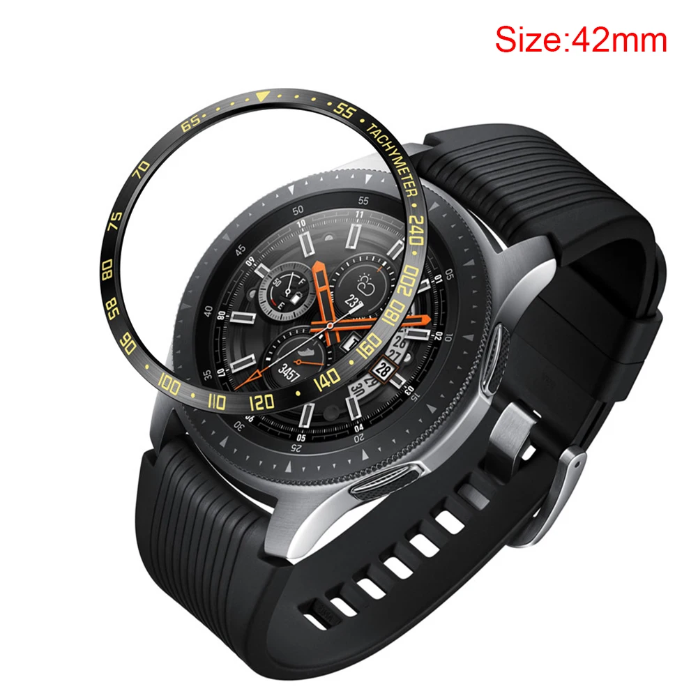 

Easy Install Accessories Protective Adhesive Metal Decoration Anti Scratch Watch Cover Replacement Case Bezel Ring For Galaxy