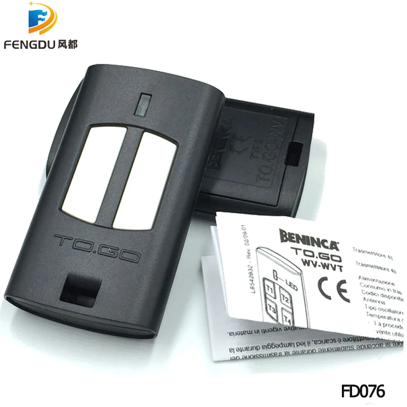 

BENINCA TO.GO 2WV 433mhz rolling code remote control BENINCA garage door opener command gate control transmitter