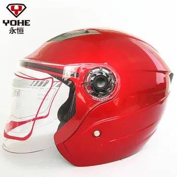 

2017 Summer Fashion YOHE Half face motorcycle helmet ABS YH-837 half cover motorbike helmets for man and women size M L XL XXL