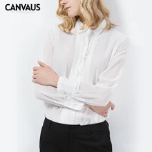 

CANVAUS 2018 new high quality chiffon shirt, whiteoffice lady blouses,original design chiffon blouses,chiffon blouses,CS8004D
