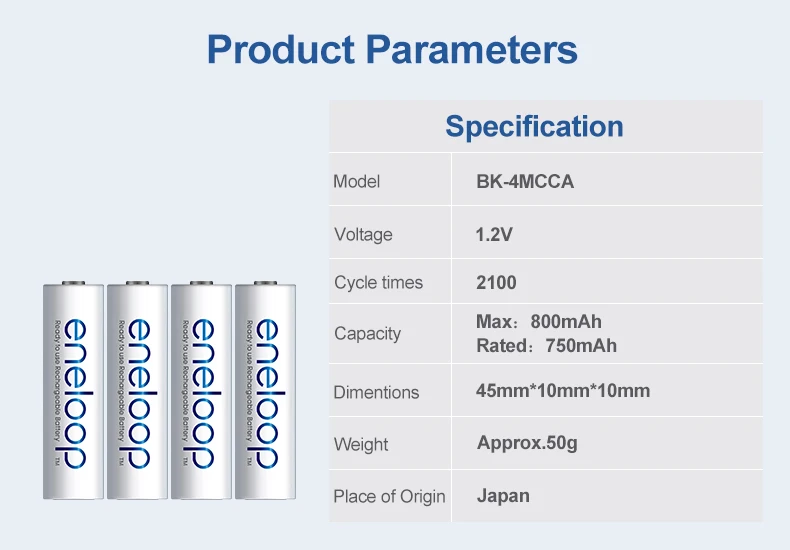 Panasonic eneloop 4 aa(2000 mAh)+ 4 aaa(800 mAh) никель-металл-гидридные аккумуляторные батареи 1,2 v precharge цифровой аккумулятор для игрушек камеры