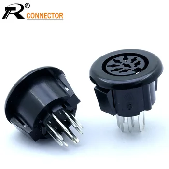 

3PCS 8pin Micro Power Socket S Terminals DIN Female Jack PCB Panel Mount Connector for Electric push rod/computer motherboard
