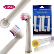 20pcs oral b electric toothbrush replacement heads for braun oral b vitality brush heads nozzles for tooth brush Sensitive Clean 12 pcs electric toothbrush heads for oral b replacement hygiene precision clean deep sweep soft tooth brush for adults