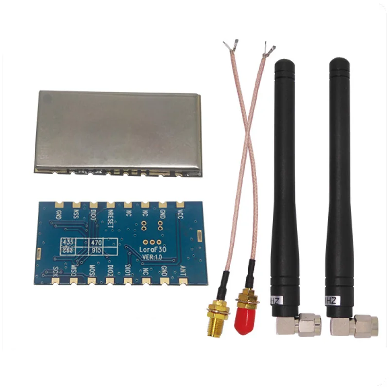 2 шт. Lora1278F30+ резиновая антенна 433 МГц 30dBm 1 Вт sx1278 LORA модуль Arduino демонстрационный код 8 км анти-помех радиочастотный приемопередатчик