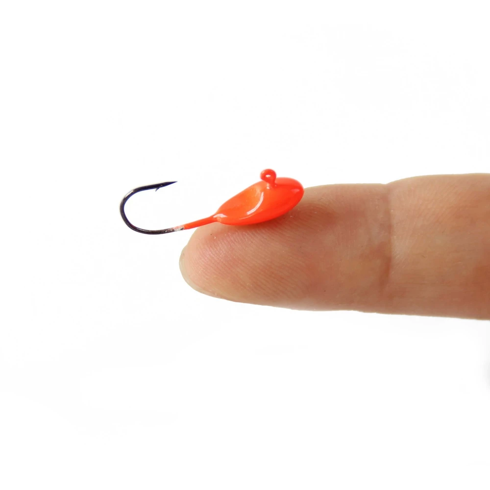 12pcs Mini Jig Heads Fishing Lure Small Jig Head Fish Barbed Hooks 1.1g For Soft Bait Carp Fishing Grub Fishing GreenRedBlack  (7)