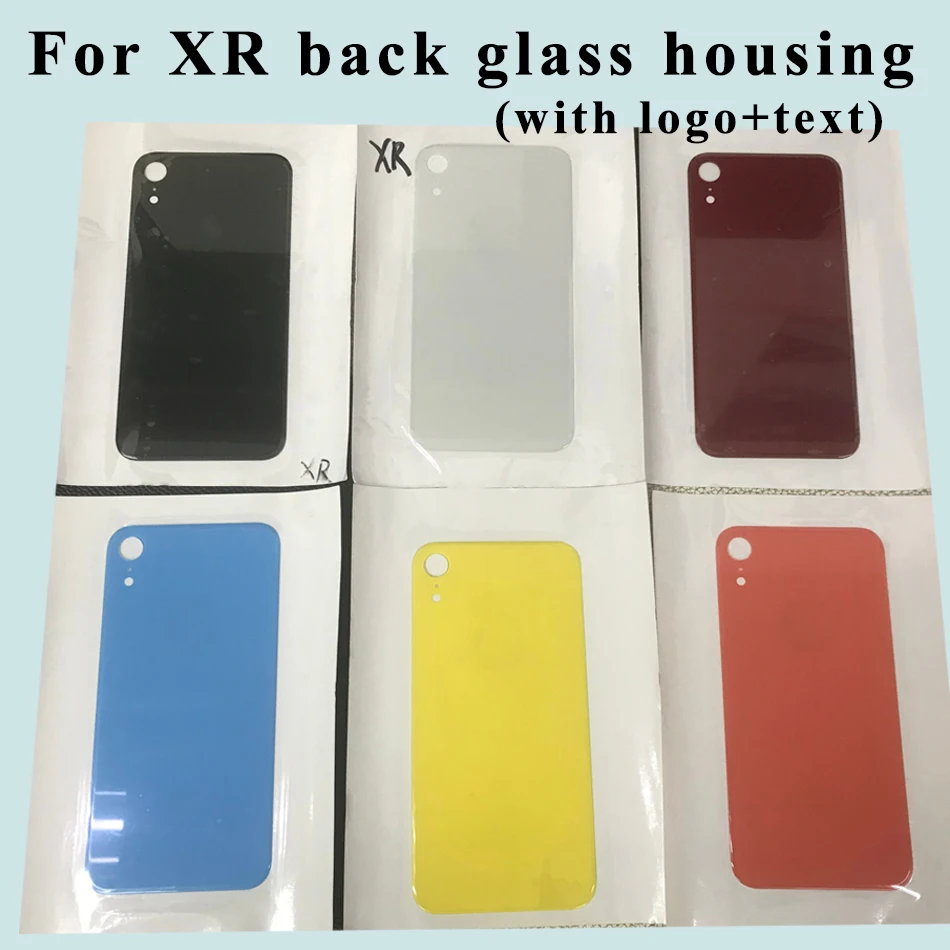 

Back Cover Glass Rear Housing For iPhone XR Rear Body Assemble Housing Replacement Parts with with big hole and 3M adhesive