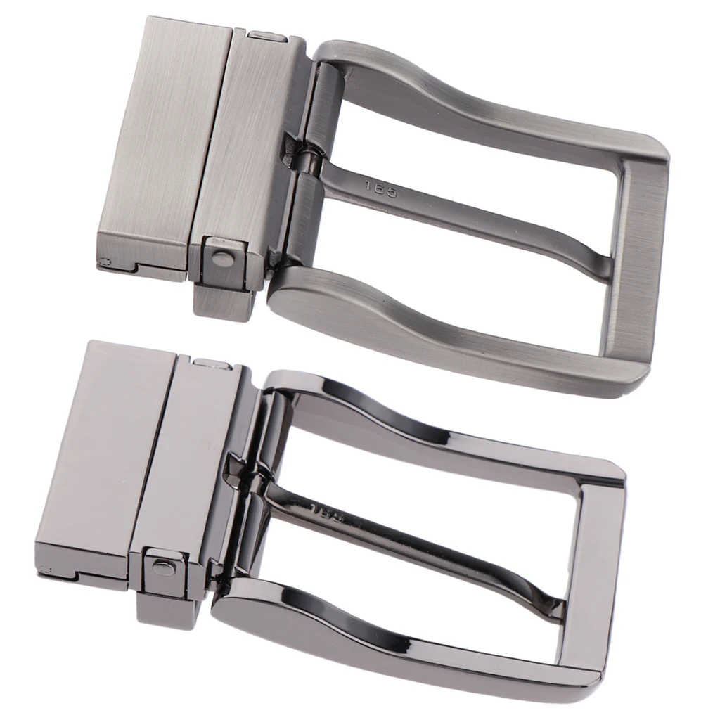 Men Metal Pin Buckle Reversible 360 Degree Rotation Cinturon Reversible Buckle Men Golden Silver Color High Quality Material