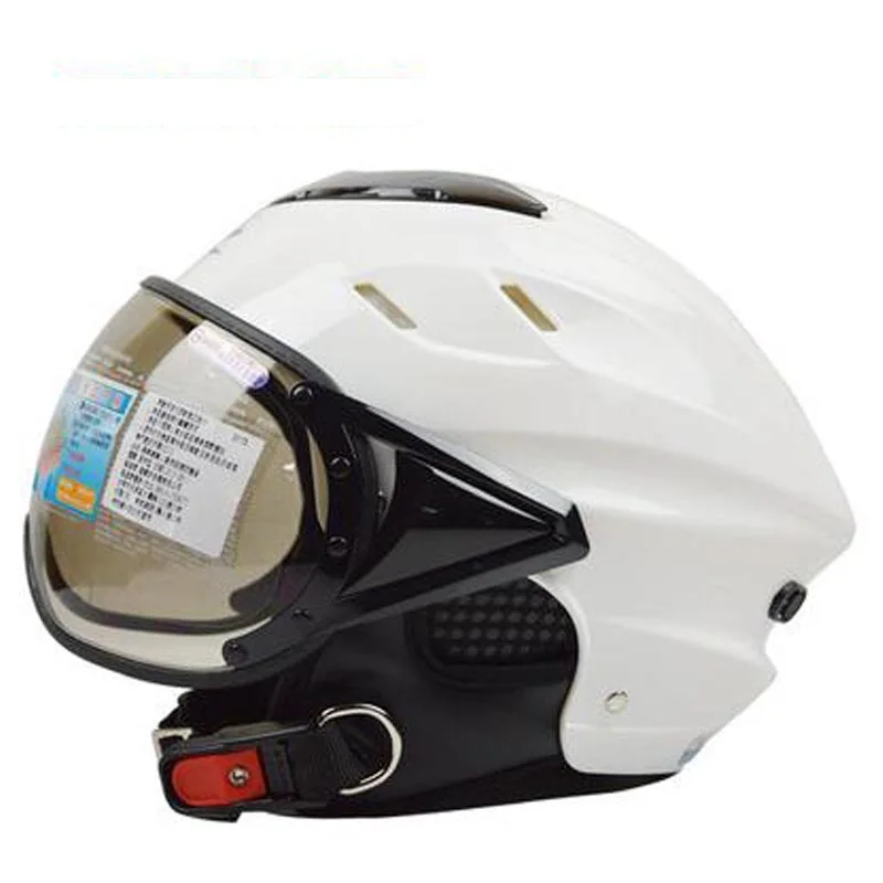 Винтаж КАСКО мотоциклетный шлем capacetes motociclistas половина шлем мужчины женская летняя обувь мотоцикл шлем - Цвет: white