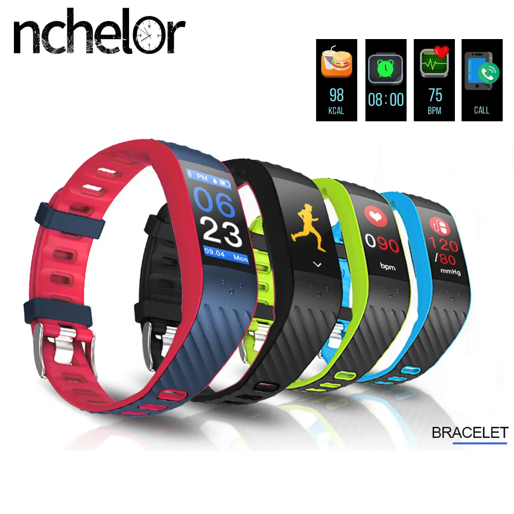 

Fitness Tracker Wristband IP67 Waterproof Bluetooth Colorful UI Watch Heart Rate Monitor Calorie Counter Bracelet for Android