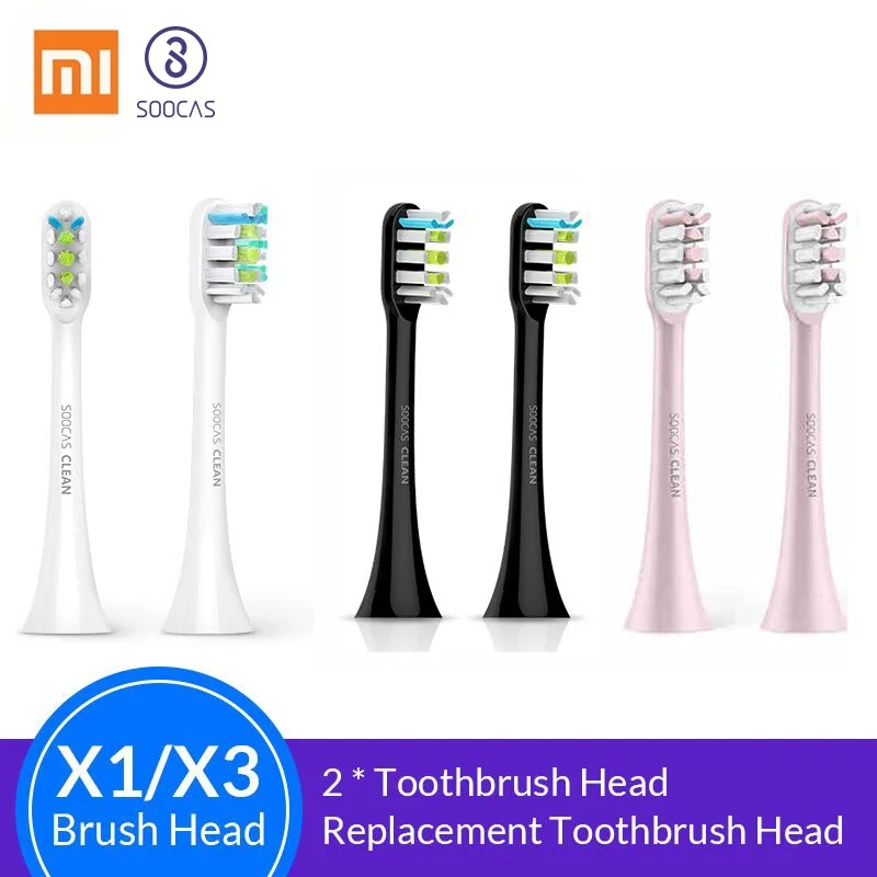 

Soocas X3 X1 X5 Toothbrush Heads for Xiaomi Mijia X3 Tooth Brush Head original Sonic Electric Replacement Tooth Brush heads 2pcs