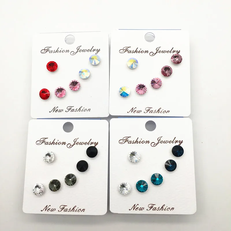 Серьги гвоздики маленькие разных цветов 2018|small earrings set|earrings setset for women |