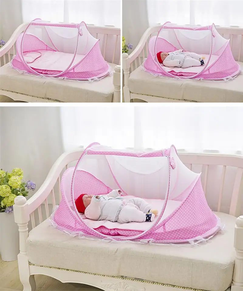 5 шт многофункциональная переносная детская кровать для путешествий, набор складной всплывающий детский тент для сна с музыкальными подушками и ковриком