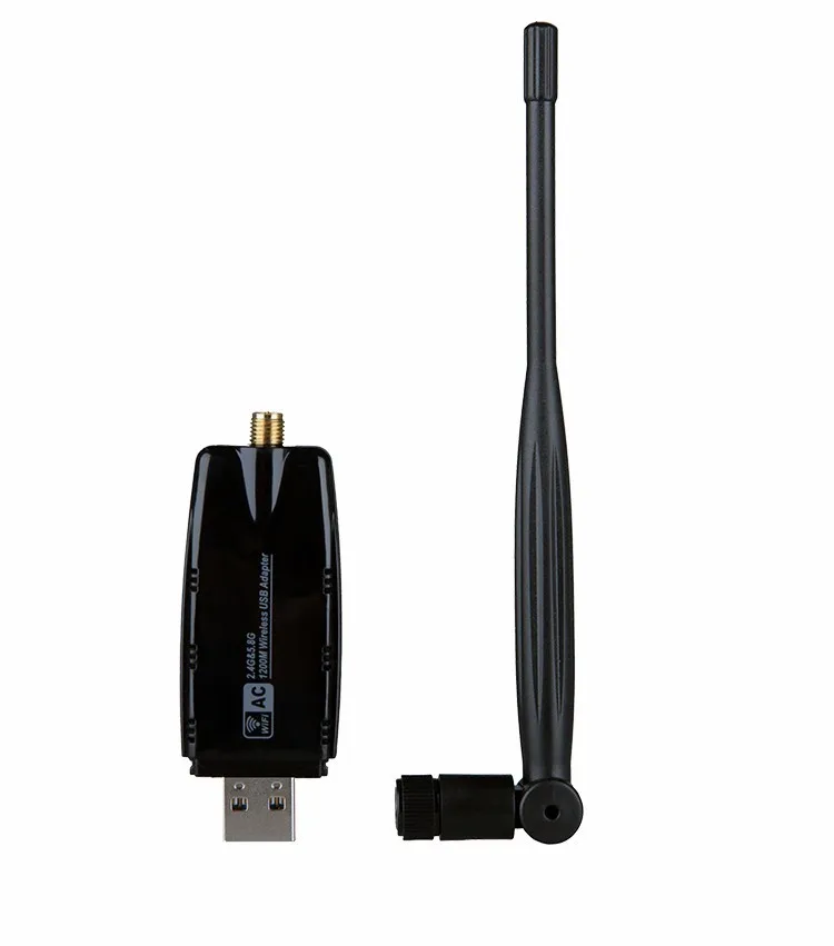 ZAPO Мощный 5.8G двухдиапазонный WIFI USB 3.0 адаптер 1200 Мбит / с Беспроводная сетевая карта 5dbi Антенна для всех Windows Linux Android