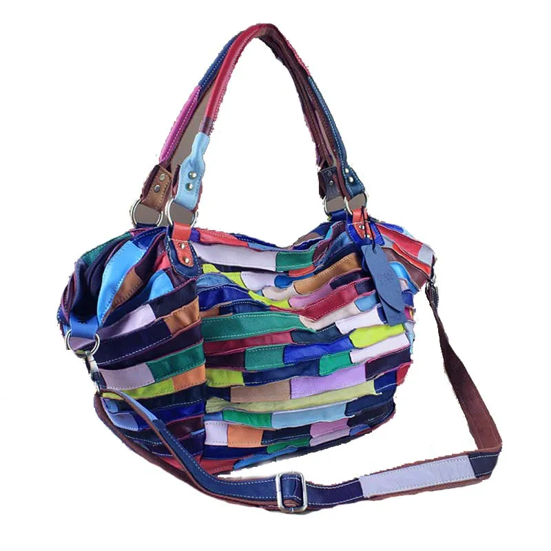 Women Handbags Designer genuine leather bag Tassel flowers rivetzipper travel Striped sheepskin splice Shoulder Messenger Bags Women Handbags Designer genuine leather bag Tassel flowers rivetzipper travel Striped sheepskin splice Shoulder Messenger Bags