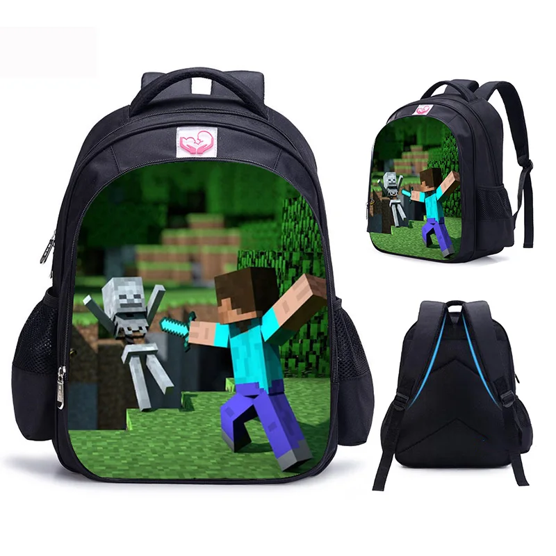 

Minecraft Backpack Schoolbag Cartoon Children Backpack Cute Primary Student School Bags For Boys Girls Kindergarten Kids Bags